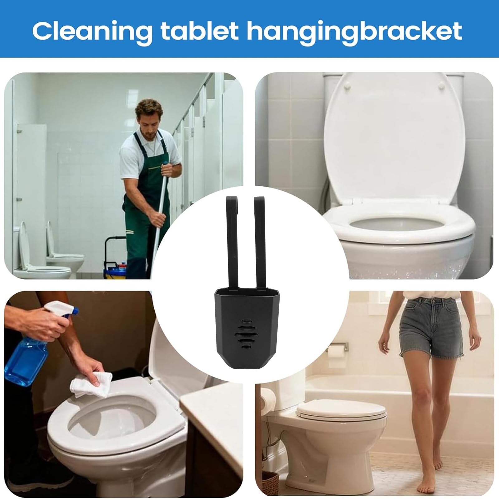 Spülkasten Tablettenhalter | Einfache Montage Verstellbare Aufbewahrung | WC Wasserkasten Reiniger Halterung