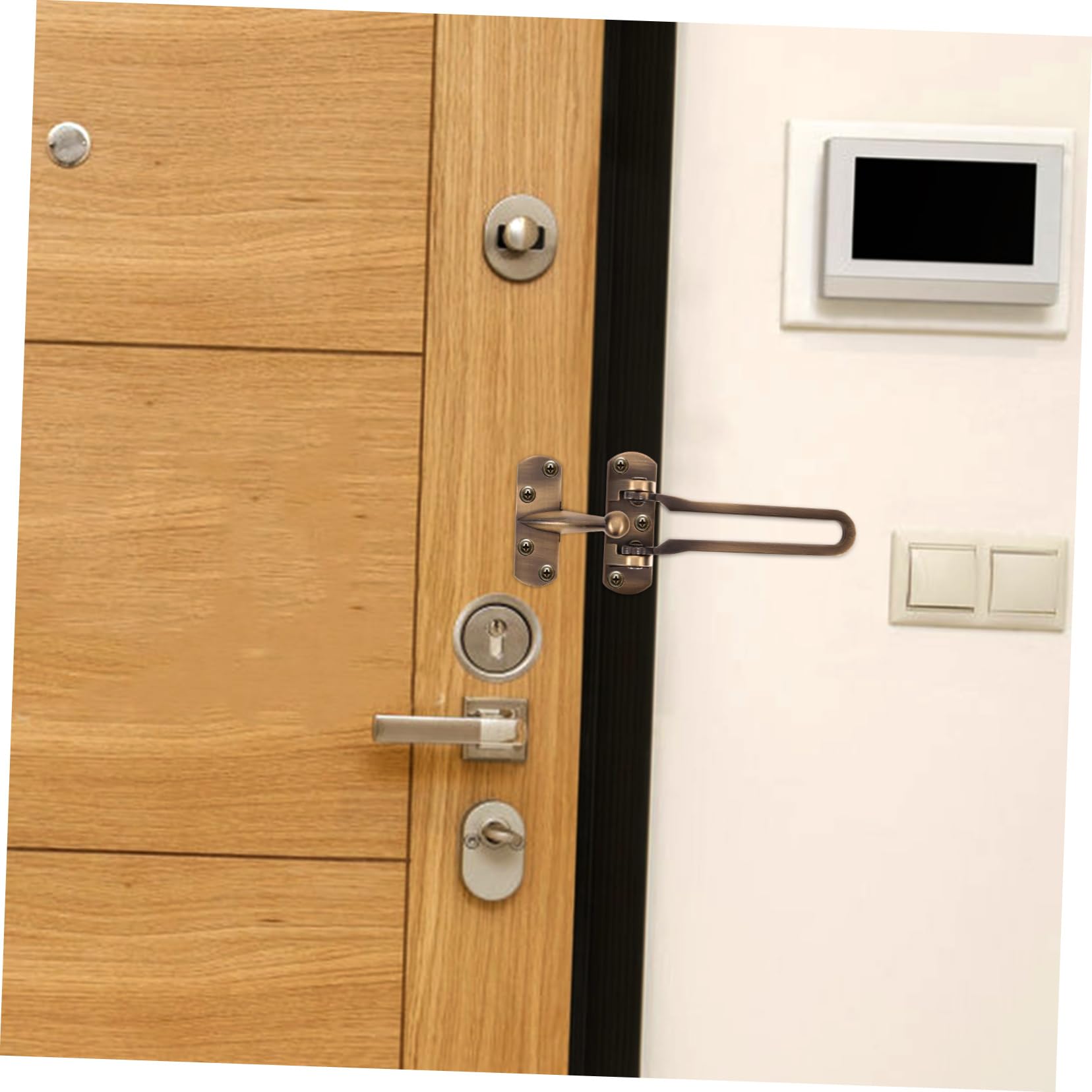 Cerradura de puerta,Pestillo de cierre multiusos,Cerradura de candado,Cadena de seguridad Hebilla de puerta Pestillo interior de puerta Pestillo de puerta delantera Cerradura de puerta interior Pestil