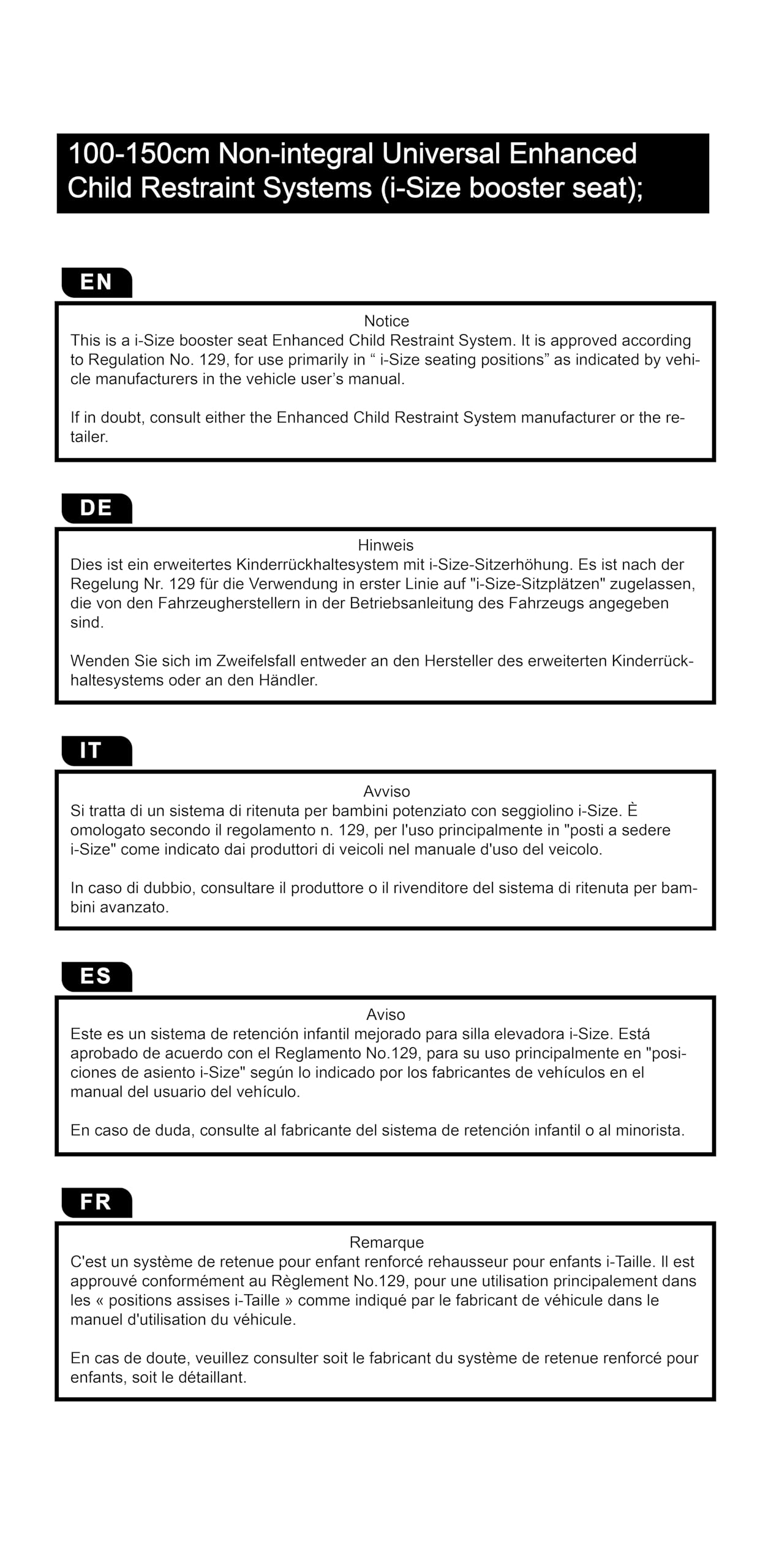 globalkids Siège auto pour enfant, de 15 à 36 kg, avec Isofix, rehausseur i-Size R129, d'environ 3,5 à 12 ans (100 à 150 cm), accoudoirs et appui-tête réglables en hauteur, léger, avec porte-gobelet