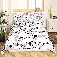 Vista 1 de Feelyou Juego de ropa de cama de koala para niños y niñas, funda de edredón con estampado de koala de dibujos animados, funda de edredón