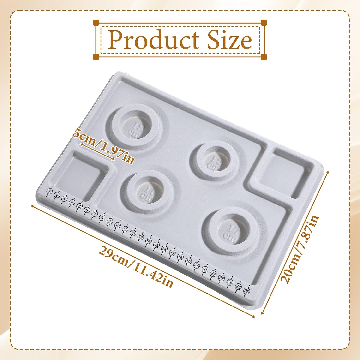 FNANJWQ Bead Boards for Jewelry Making, Bracelet Sizer Measurement Design Tool Bead Tray 4 Round Grooves Accurate Sizing DIY Bracelet Board for Jewerly Bracelets Necklaces Making Supplies