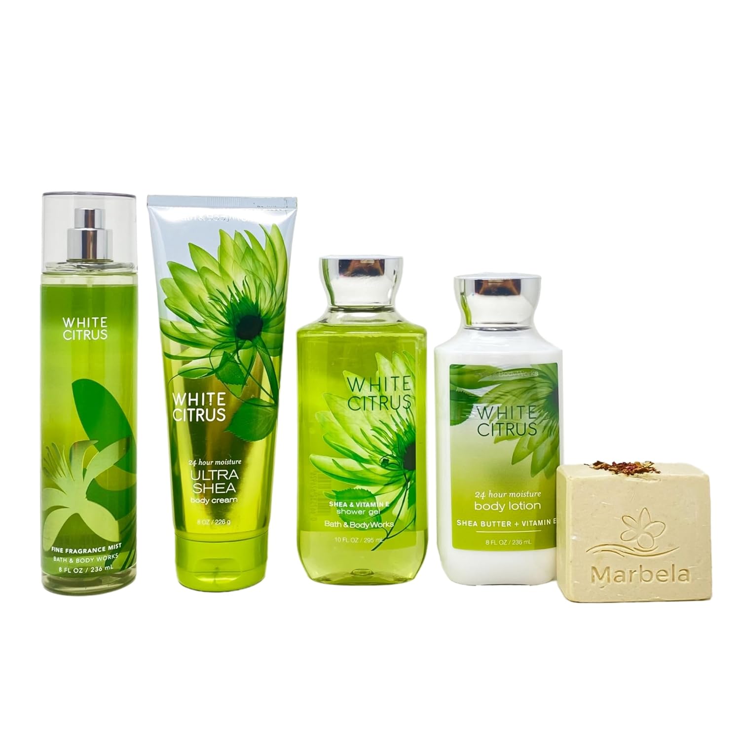 Bath & Body Works White Citrus Deluxe Gift Set Fragrance Mist Body Cream