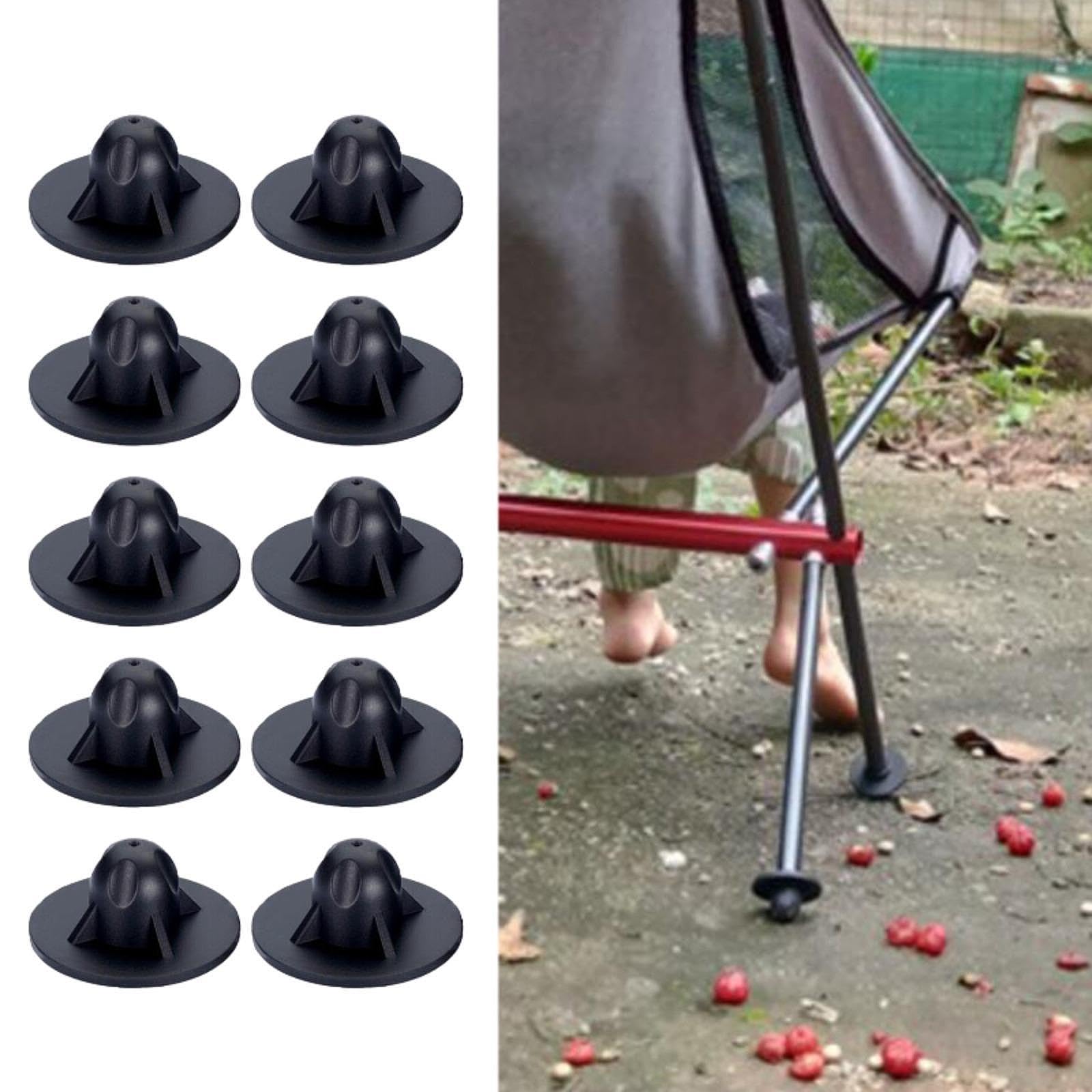 CALANDIS™ 10x Moon Chair Leg Foot Covers Anti Sinking Cap for Patio Backyard Barbecue 16 mm | Furniture | & Hiking | Outdoor Sports-image-48