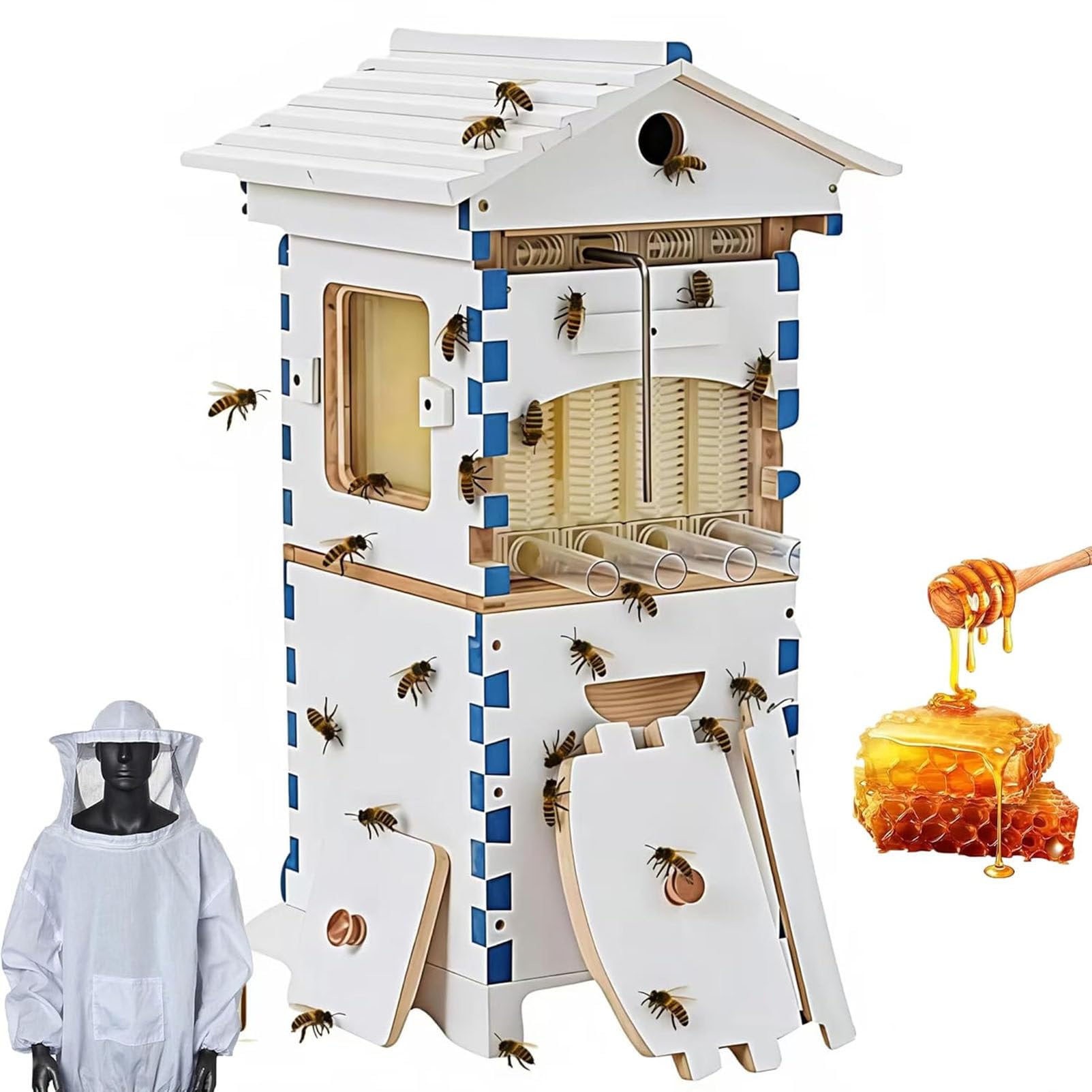 Caibendss Beehive Starter Kit with Bee Suit