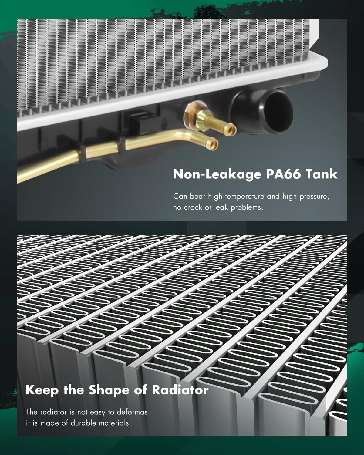 SCITOO Engine Coolant Radiator Assembly for Honda Passport 1998-2002 & for Isuzu Amigo Rodeo Sport 3.2L 3.5L, Replace 2195