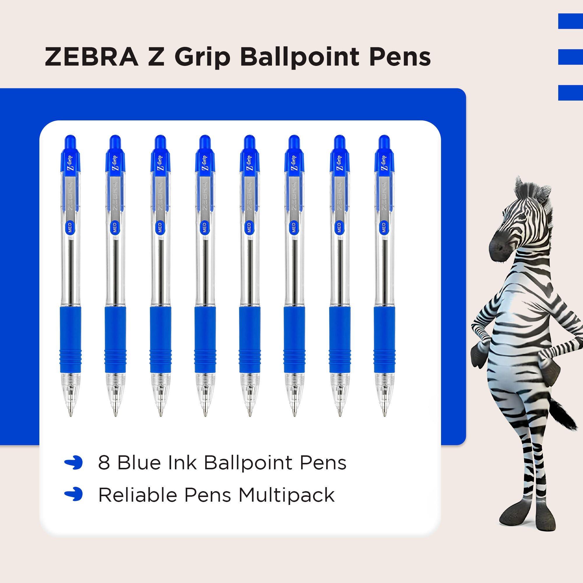 Zebra Pen Z-Grip - Confezione 30 Penne A Sfera 0,7mm - Inchiostro Nero E Blu