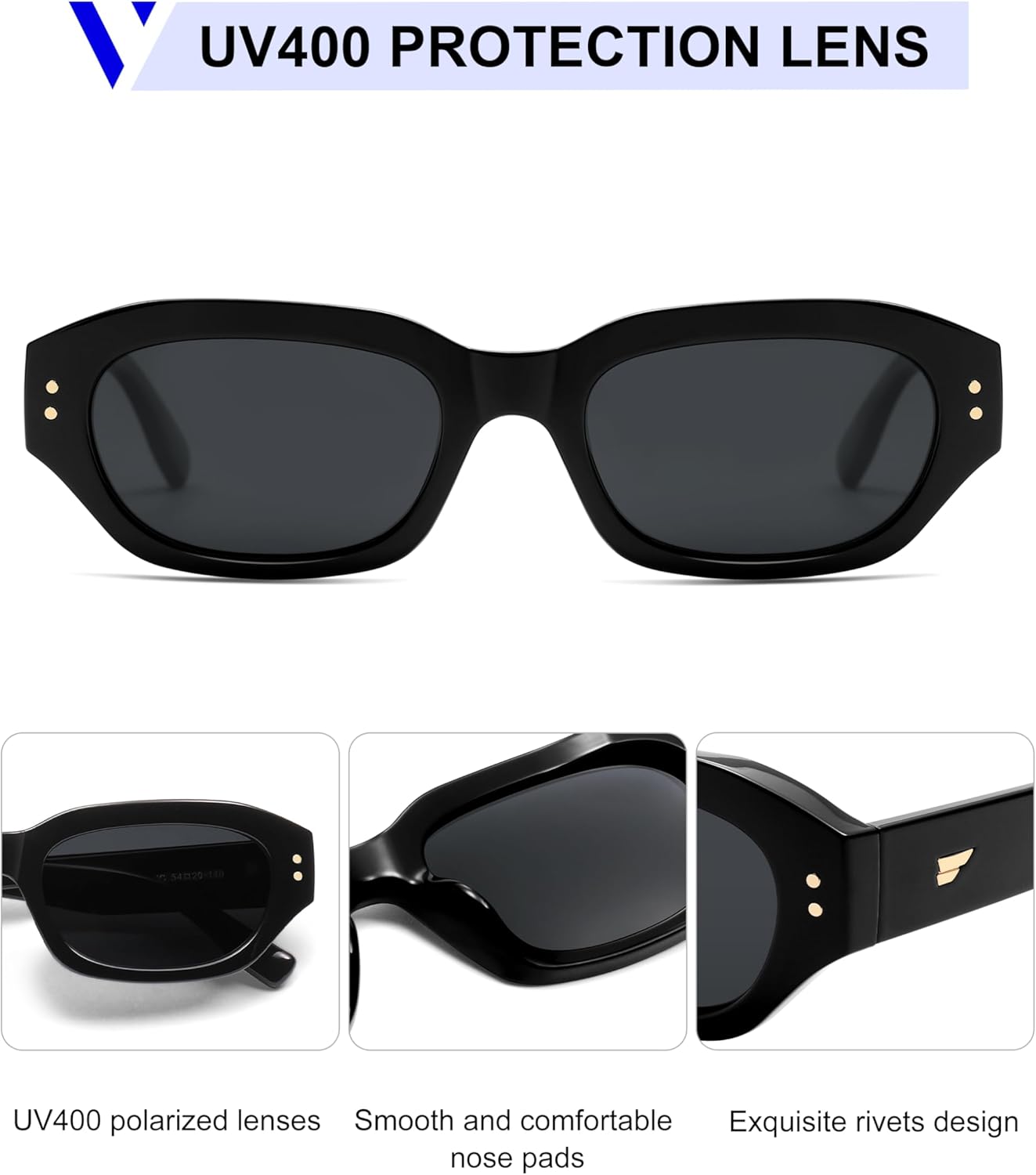 VANLINKER Hexagonal Trendy Polarized Sunglasses for women Men Retro Vintage Shades VL9874 - Image 4