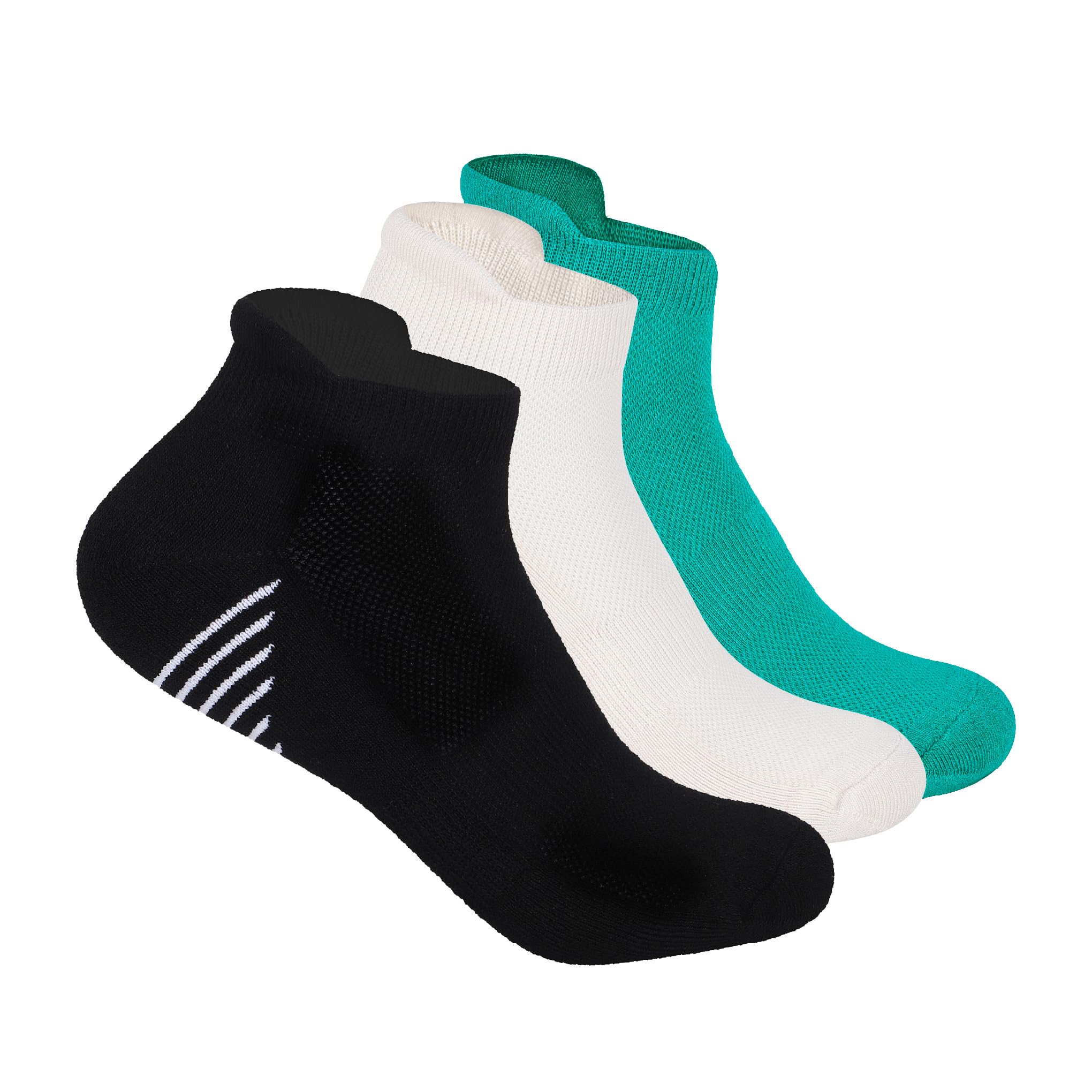 Ankle Length Sports Socks for Men, Bamboo Socks, Sports & Gym Socks, Padded Base, Anti-bacterial Odour Control Running Socks - 3X Softer than Cotton Socks-image-1