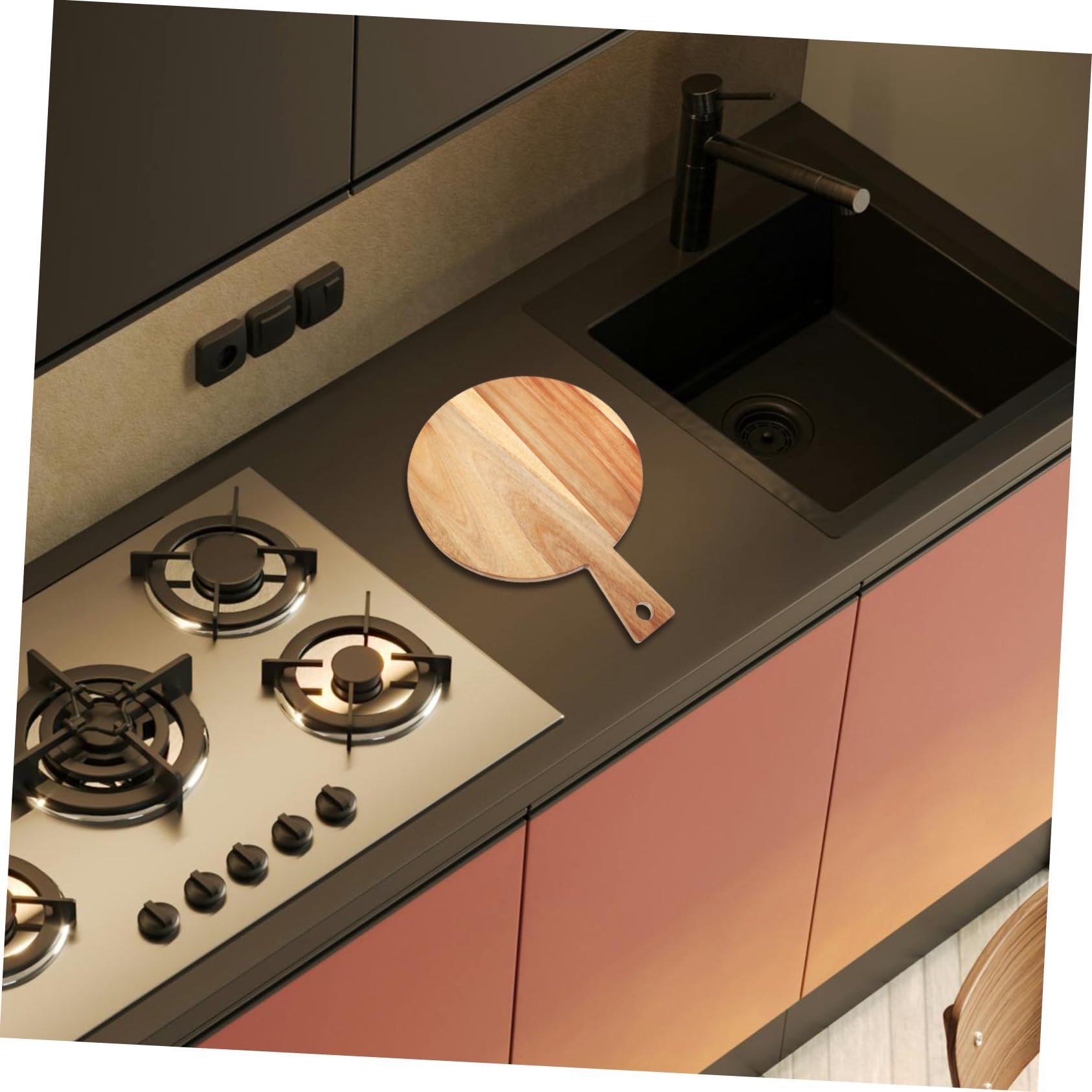 Tagliere Cucina Rotondo in Acacia con e Resistente per Carne Pizza Verdure e Formaggi Facile da e Maneggiare per Uso e Professionale