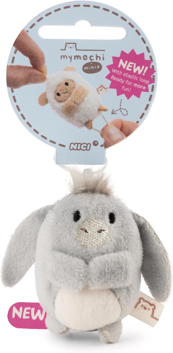 Cuddly Toy Donkey Earl 5 cm - Grey - Soft NICI Plush Toy - Cute Stuffed Toy for Cuddling & Playing - Great Gift Idea for Children and Adults | 62373