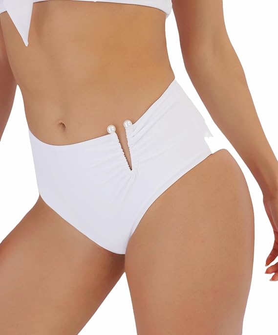 Women High Waisted Bikini Bottom Tummy Control Swim Bottom Full Coverage Bathing Suit Bottoms