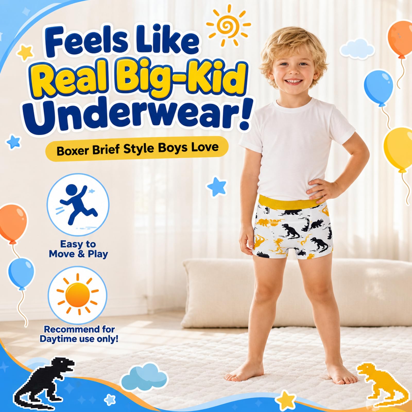 MOEMOE BABY Dziecięce spodnie treningowe w stylu nocnym, 8 sztuk, 2-6 lat