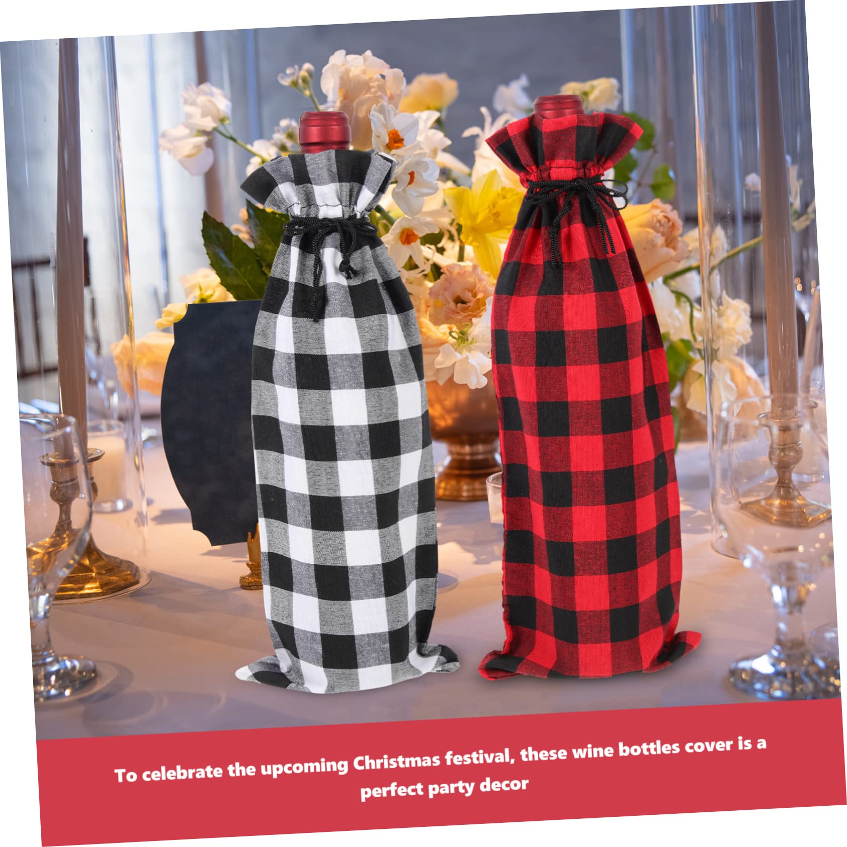 TOPBATHY STK Weinverpackungsbeutel Flaschentasche Beutel Für Weinflaschen Tasche Für Weinflaschen Weihnachtsgeschenktüten Weinbeutel Für Partys Weihnachtstasche Bettwäsche Aus Baumwolle