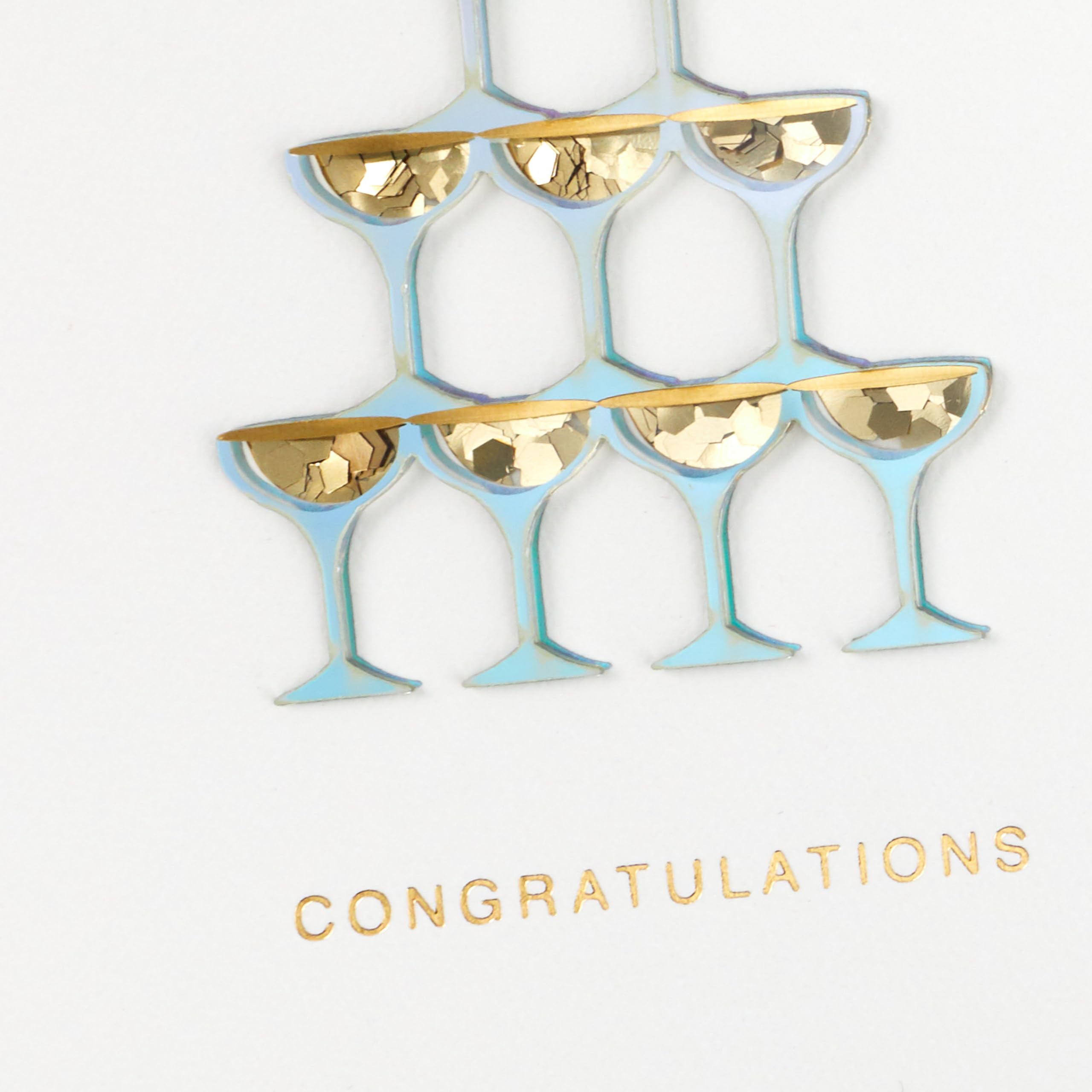 Hallmark Champagne Wedding Card - Cheers to Love -4