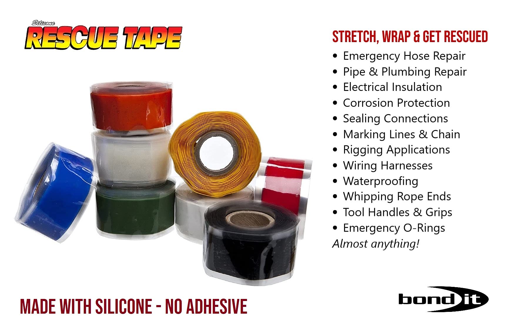 Rescue Tape SelfFusing Silicone Tape Emergency Pipe & Plumbing