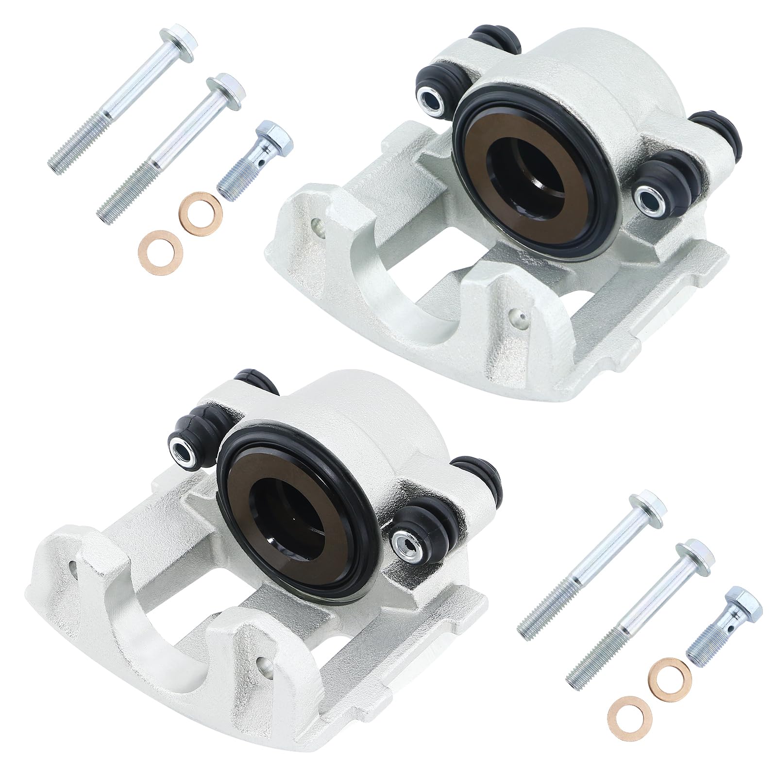 Front Brake Calipers without Bracket 184339+184340 Replacement for Jeep TJ 1997-2006, Wrangler 1990-2006, Cherokee 1990-2001, Grand Cherokee 1993-1998, Comanche 1990-1992, Wagoneer 1990