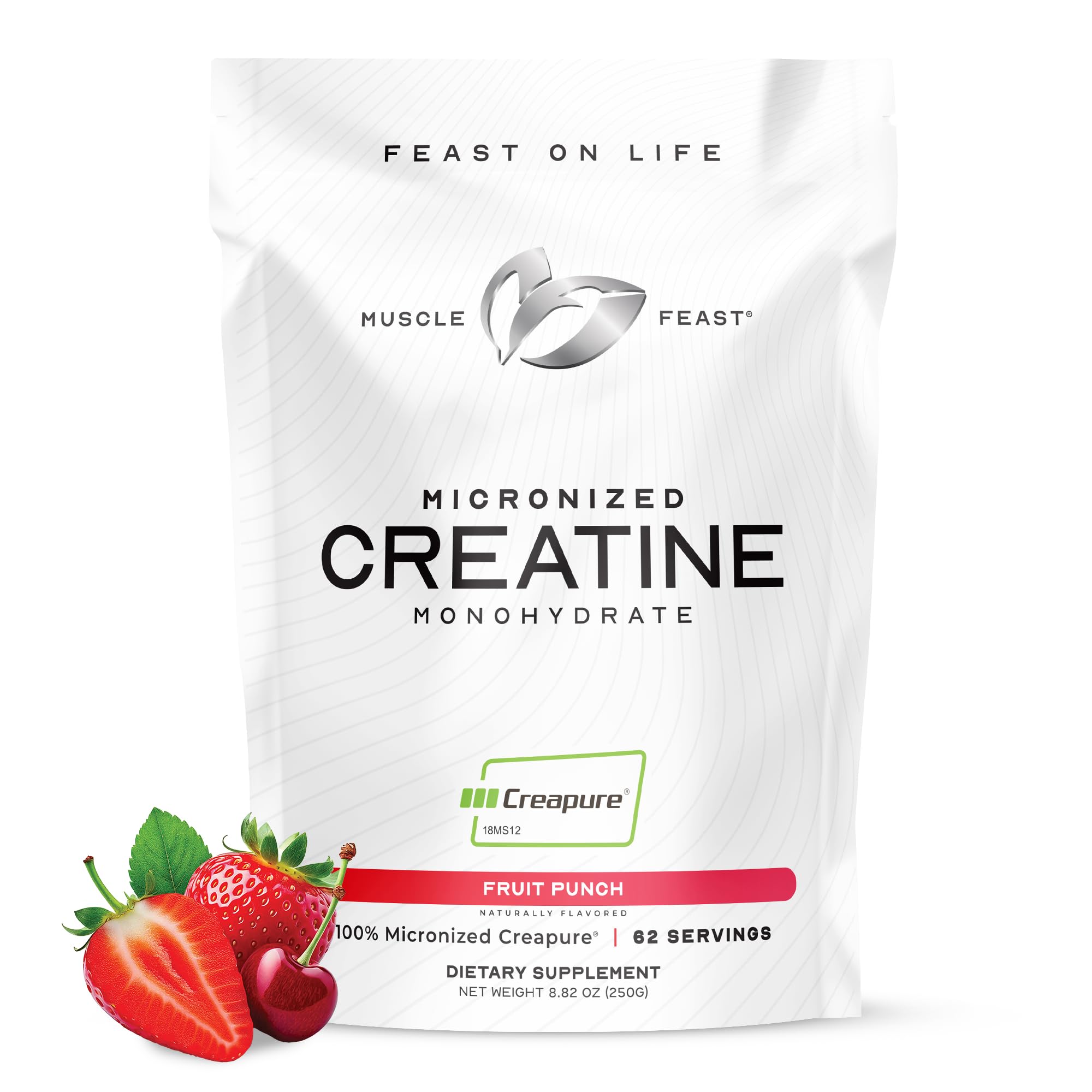 Muscle Feast Creapure - Micronized Creatine Monohydrate Powder | Premium Pre-Workout or Post-Workout | Flavored Creatine for Women & Men | Easy to Mix