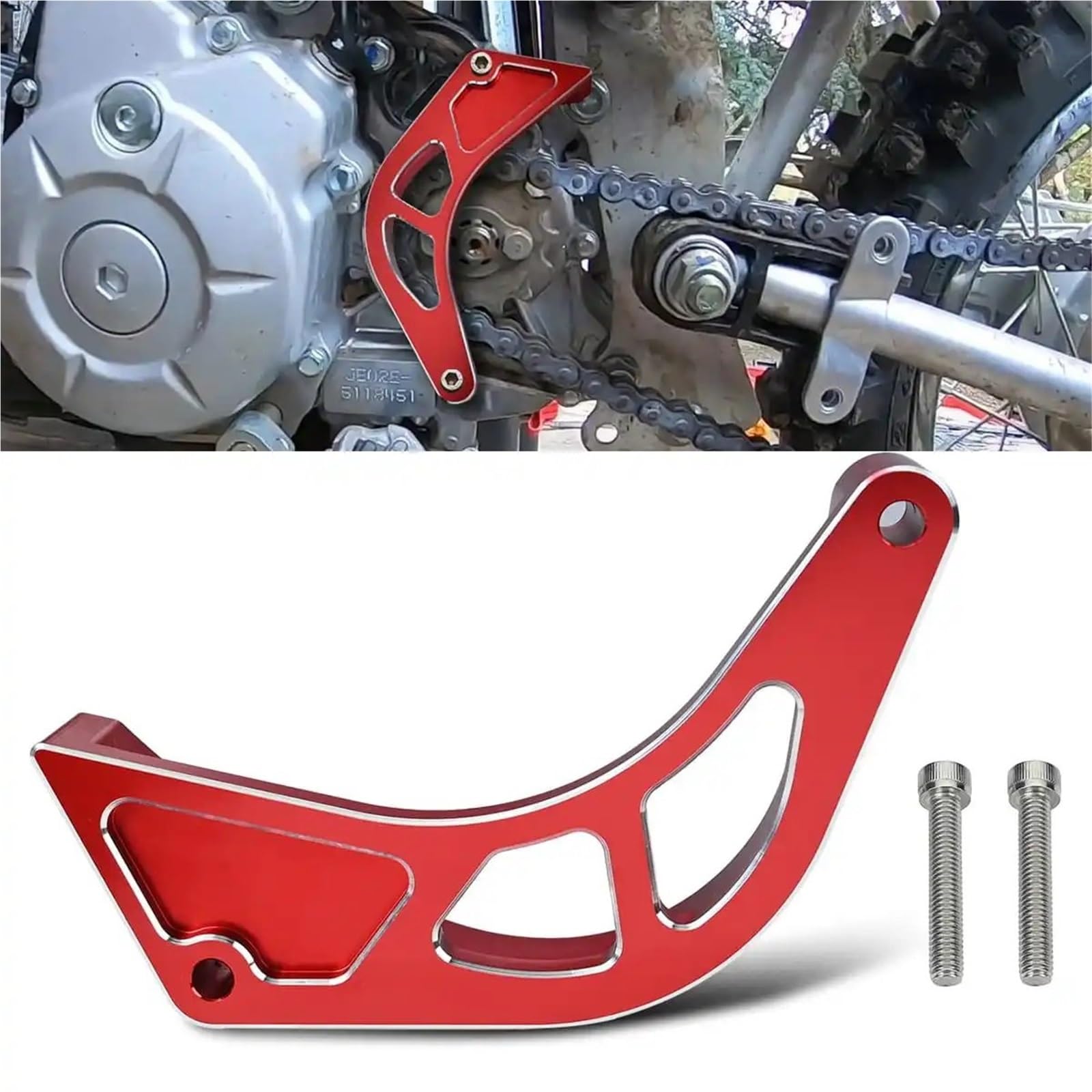 osłona zębatki silnika Pasuje do Honda CRF110F 2013-2024 motocykla Osłona przedniej zębatki i łańcucha osłona łańcucha