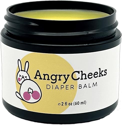 Bieda® Bálsamo para pañales Angry Cheeks®. Crema calmante para pañales con ingredientes naturales. La barrera libre de óxido de zinc se desliza