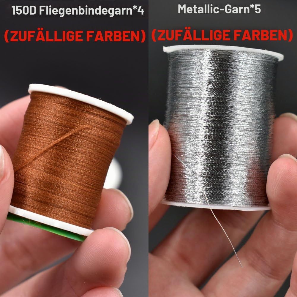 PHECDA PROFLY Federn Pelz Faden Kristall Flash Line Haken Fliegenbinden Materialien Fly Tying Starter Kits