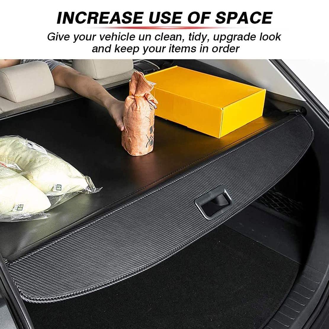 Auto Einziehbarer Laderaumabdeckung Kofferraum für H.y.u.n.d.a.i Tucson L NX4 LWB 2021-2024, Schwarz Schutz Der Privatsphäre Abdeckung Hutablage Cargo Cover, Ausziehbar Kofferraumabdeckung Rollo