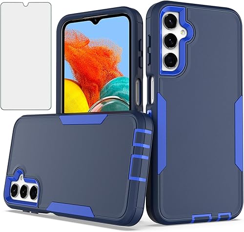 Miniatura 1 de Asuwish Funda para Samsung Galaxy A24 4G5G con protector de pantalla de vidrio templado y accesorios híbridos de doble capa para celda, dura,