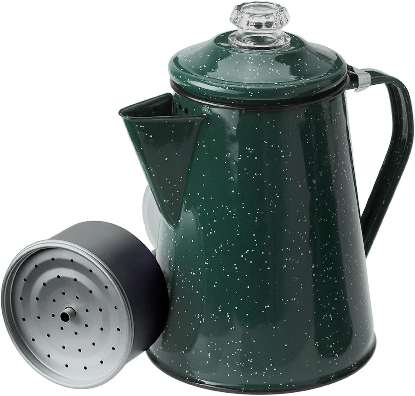 Percolator Coffee Pot | Enamelware Campfire Coffee Boiler Kettle for Outdoor Camping Cookware, Cabin, RV, Kitchen, Hunting & Backpacking