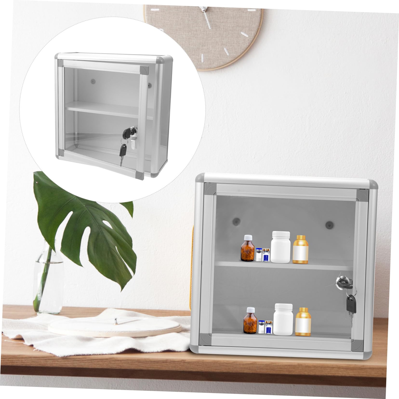 SHERCHPRY Contenitore Per Medicinali Chiusura Custodia Serratura Per Uso Domestico Attrezzatura Medica Medicina Comoda Accessorio Di Stoccaggio Facile Da Aprire e Chiudere