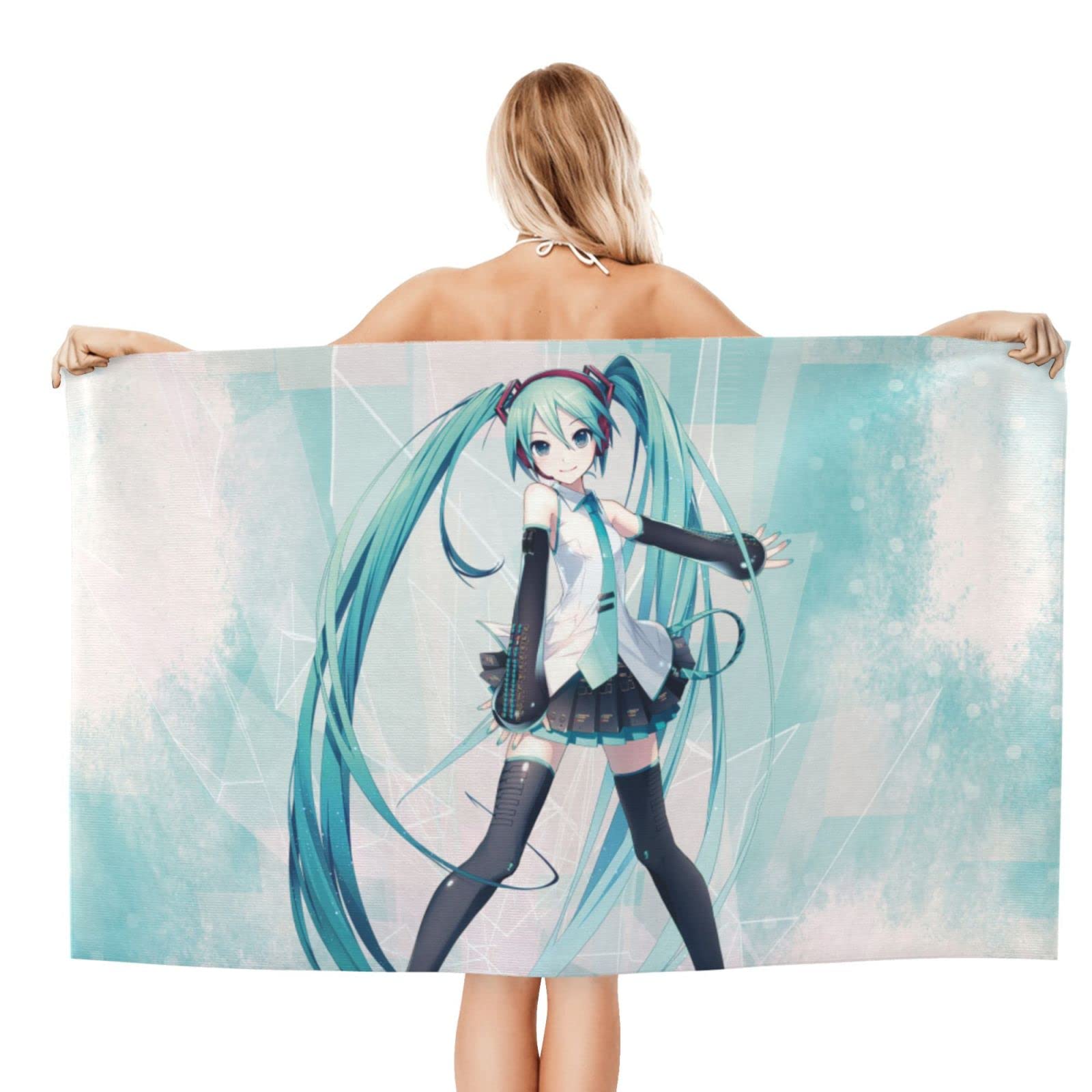Amazon｜初音 ミク バスタオル マイクロファイバー 高速吸水 速乾 耐久