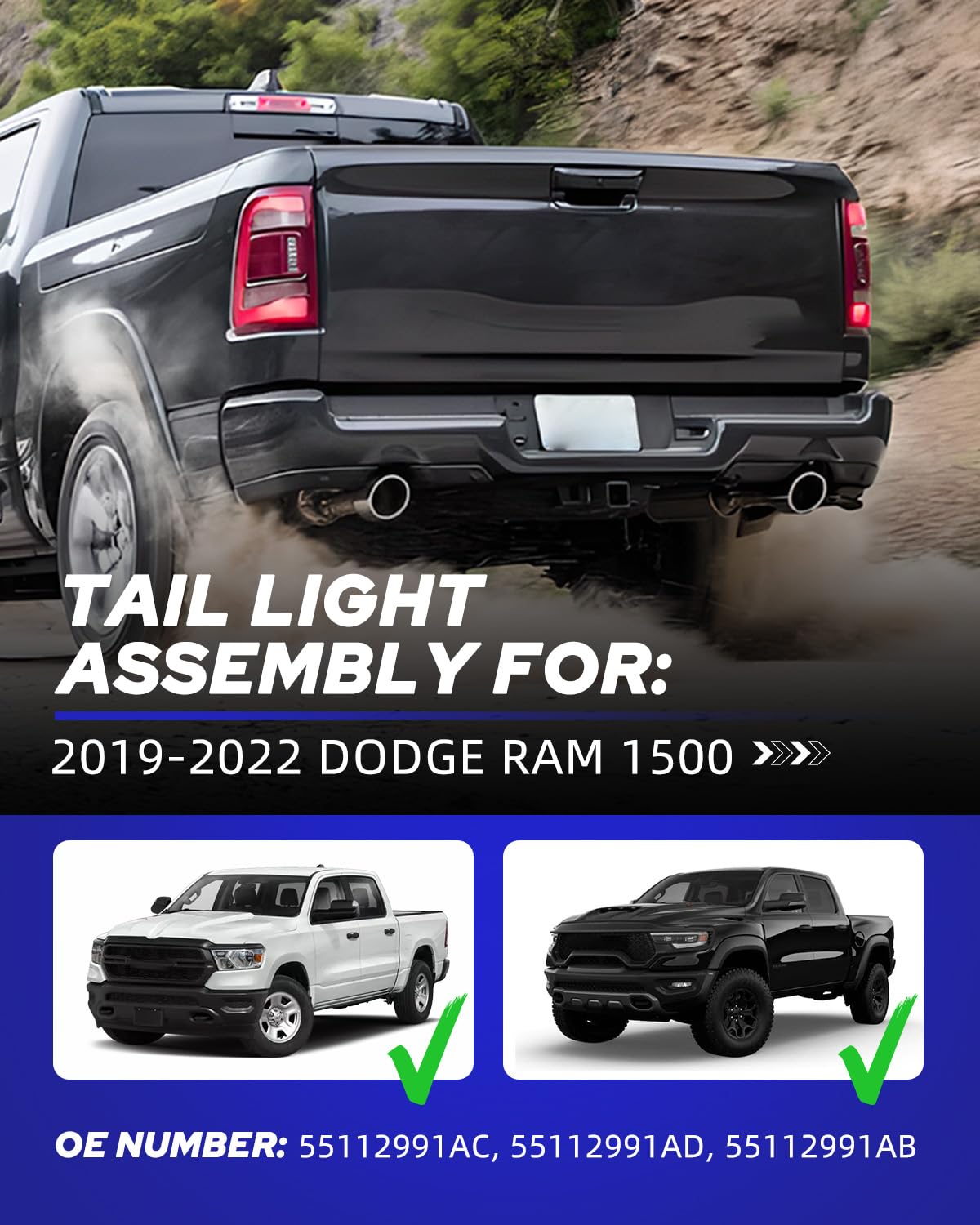 AUTOONE LED Ram Tail Light Assembly - Key Features
