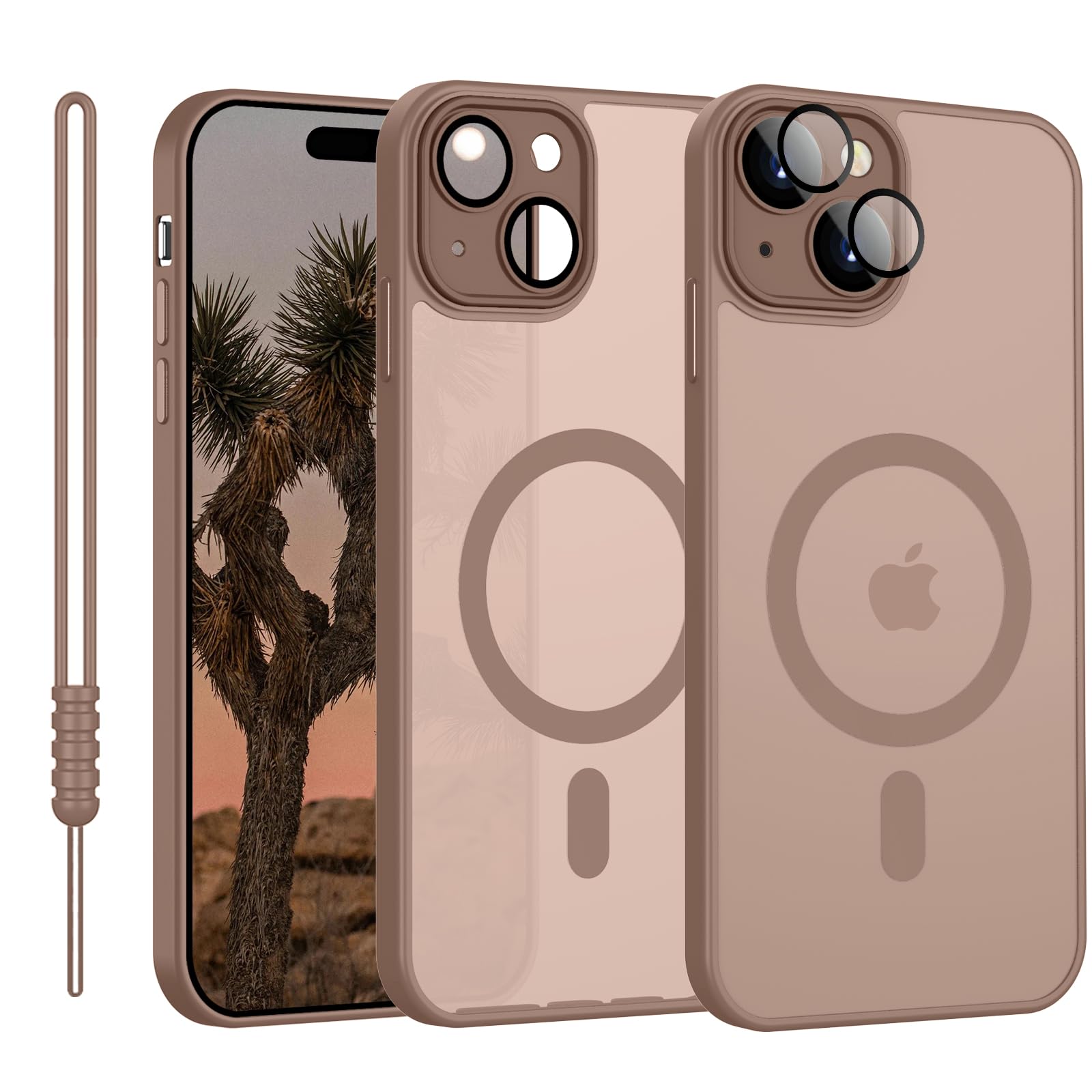 Phone Case for iPhone 15 Case Compatible with MagSafe, YUANDMI