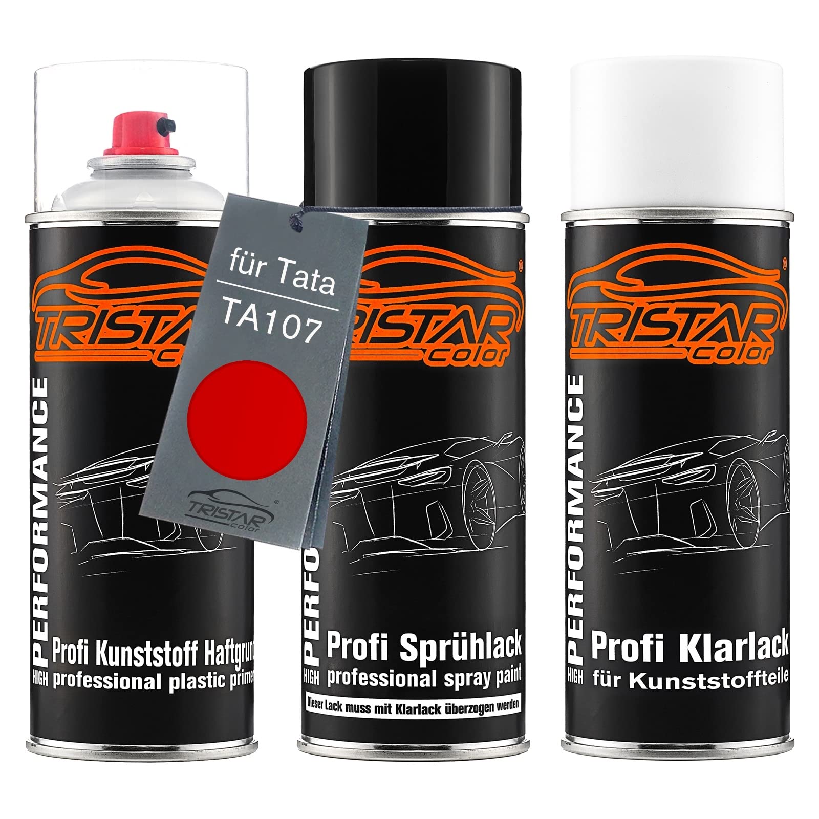 TRISTARcolor Zestaw w sprayu do plastiku do Tata TA107 Poly Cardinal Red