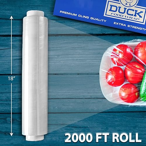 Miniatura 7 de Envoltura de plástico de 18 pulgadas x 2000 pies con cortador de sellado y diapositiva en la caja, grado restaurante y comercial, excelente calidad