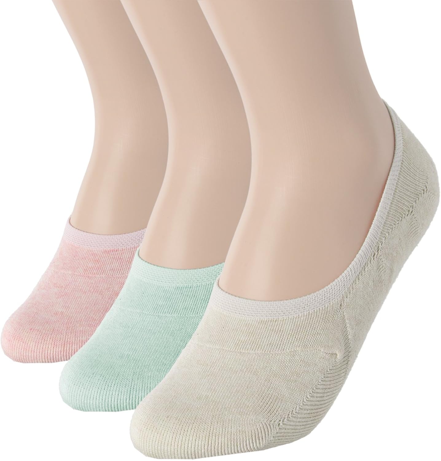 OSABASA Women No Show Socks Low Cut Anti-slip on Cotton Casual Socks Vaeious Package