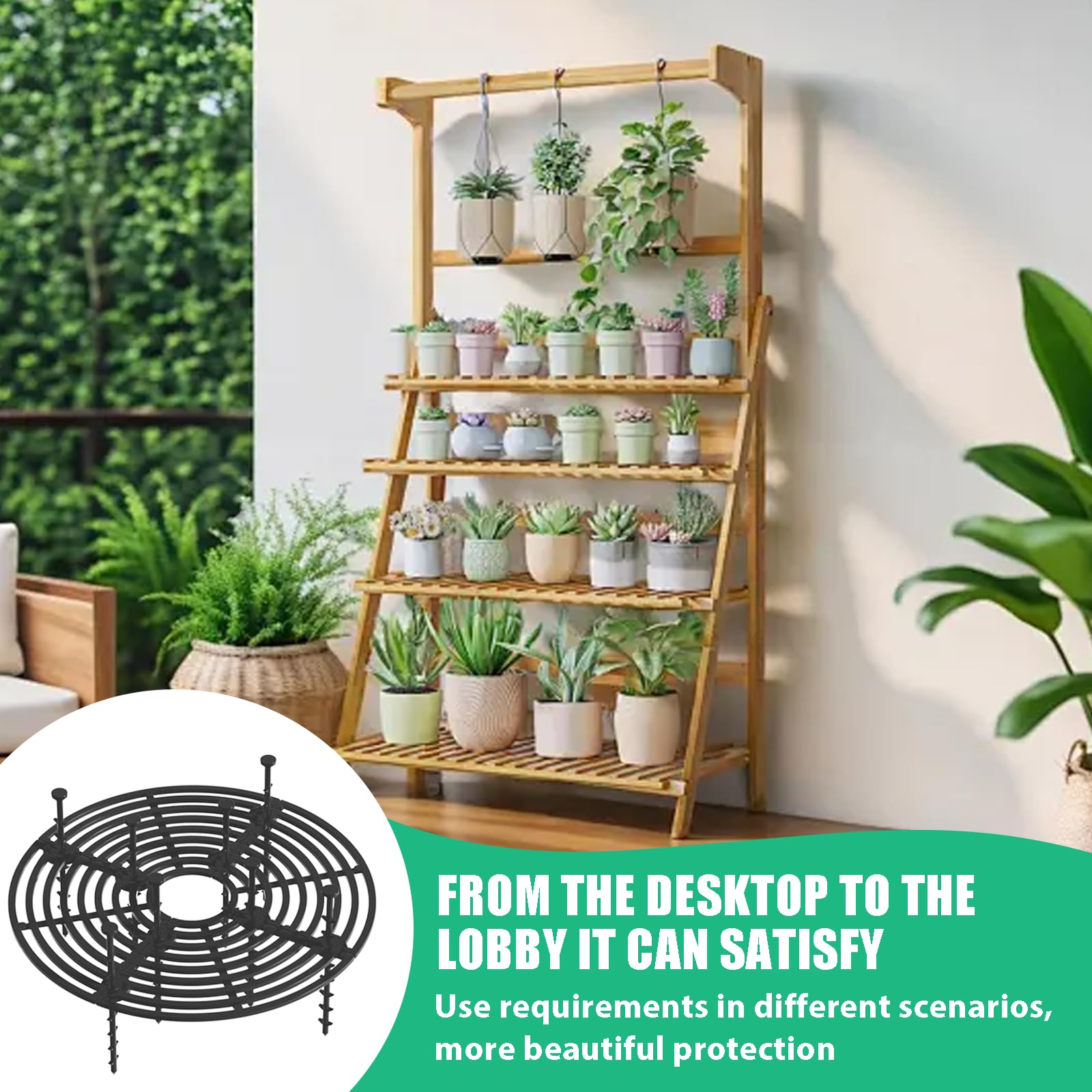 1 Pcs Grille de Protection pour Plantes, Grille Protection Chat Pot de Fleurs 30 cm, Cache-Pot Réglable avec Kit Fixation ABS, Protège contre Chats, Enfants et Animaux Domestiques