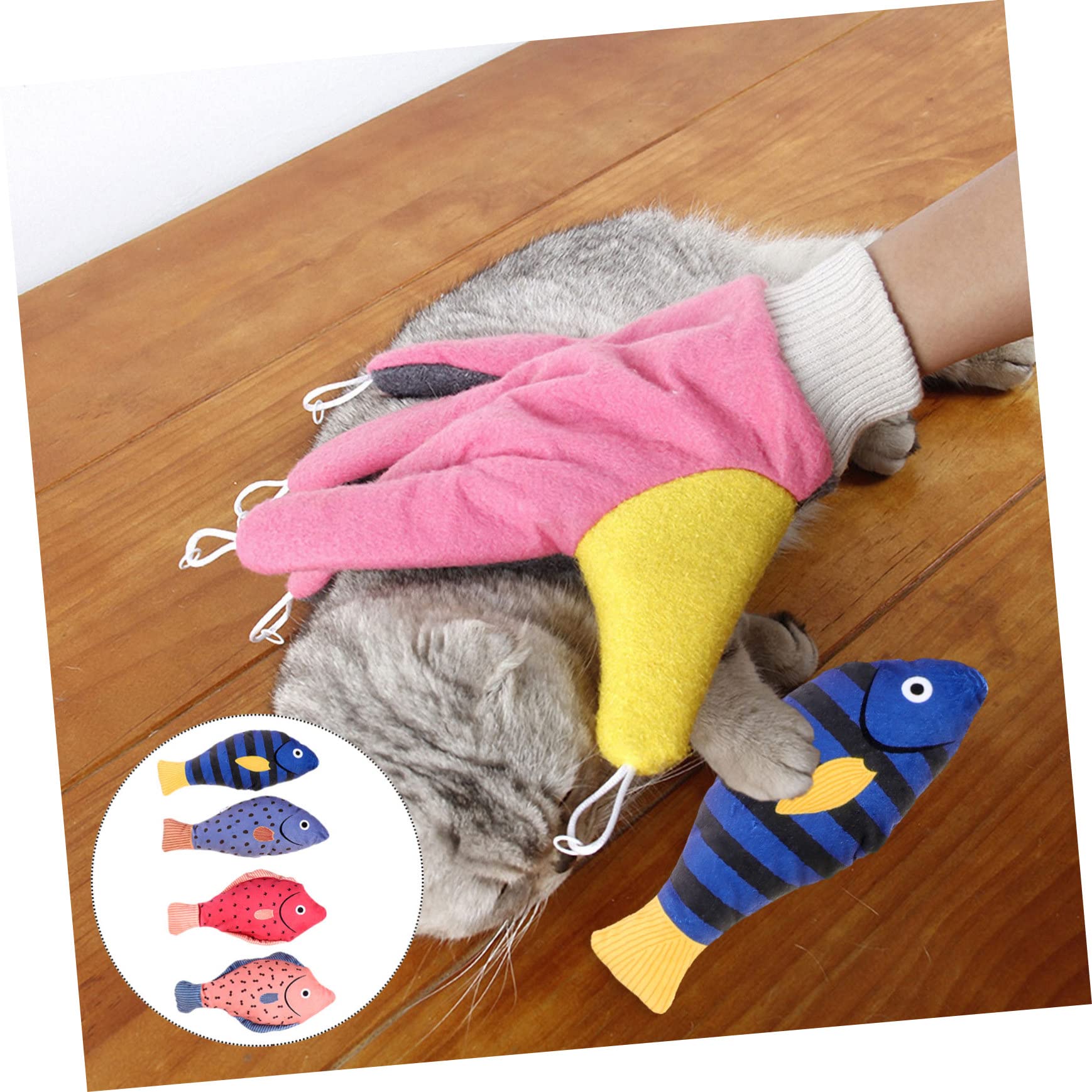 Happyyami 12stücke Katzenminze Spielzeug Kreative Plüschfischspielzeuge Für Interaktives Spielen Mit Katzen Squeaky Und Weich Für Katzen Und Kätzchen Teiliges
