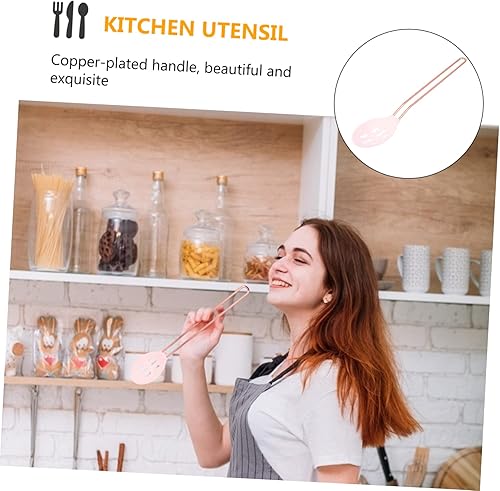 Miniatura 3 de Angoily Cuchara ranurada Cuchara de cocina Recubrimiento antiadherente Cómodo mango largo para cocinar fácilmente