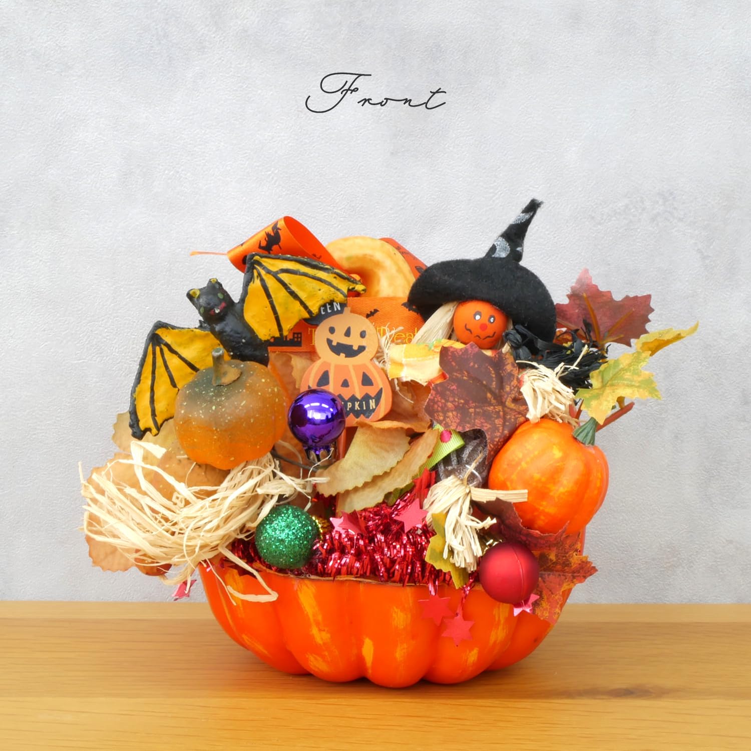 ハロウィン 壁面飾り パンプキンバスケット10個セット