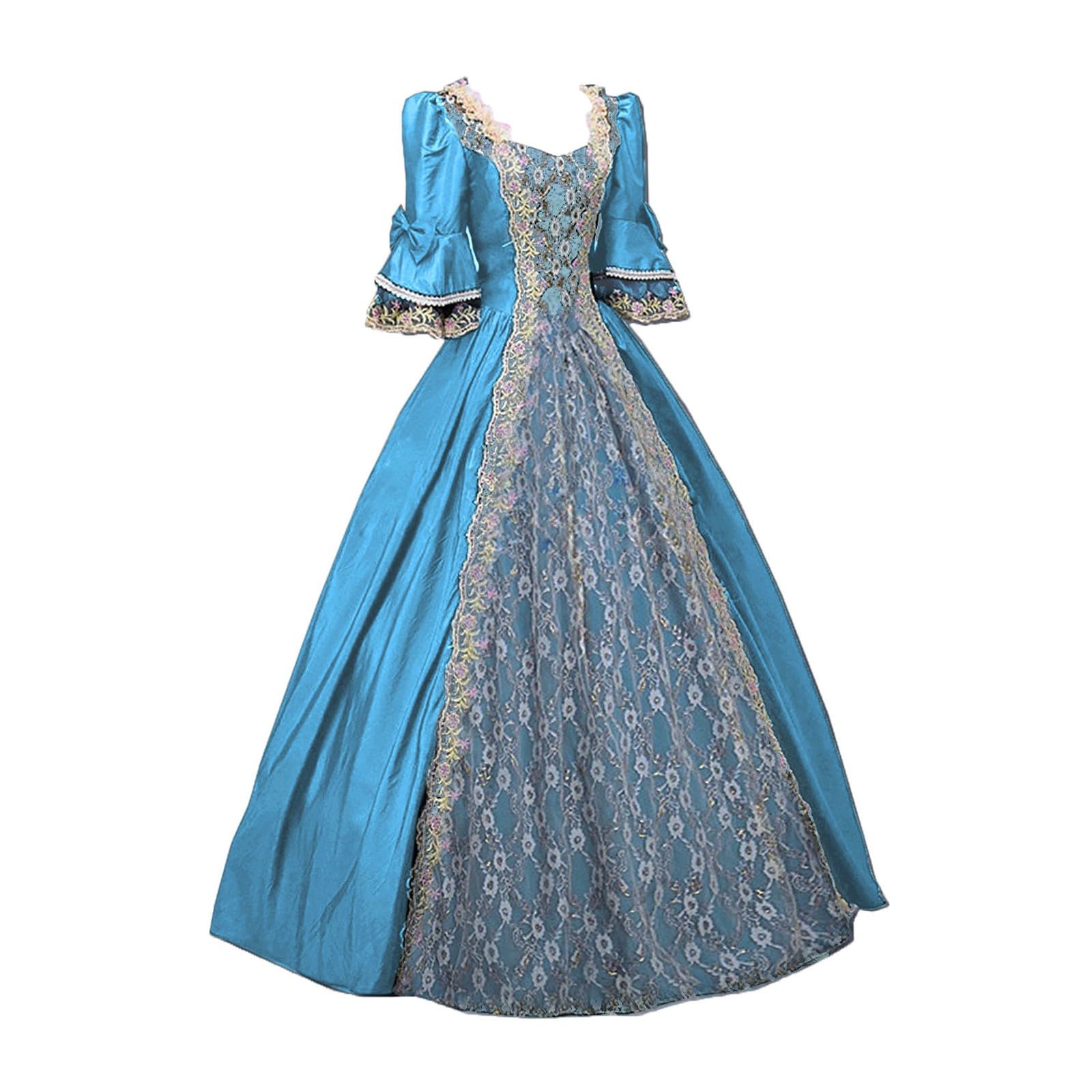 KUIH Women's Victorian Rococo Dress Ball Gown Prom Dress Marie Antoinette Royal Queen Costume Renaissance Costume 18th Century Victorian Bustle Evening Dress Halloween Costumes Masquerade Dresses