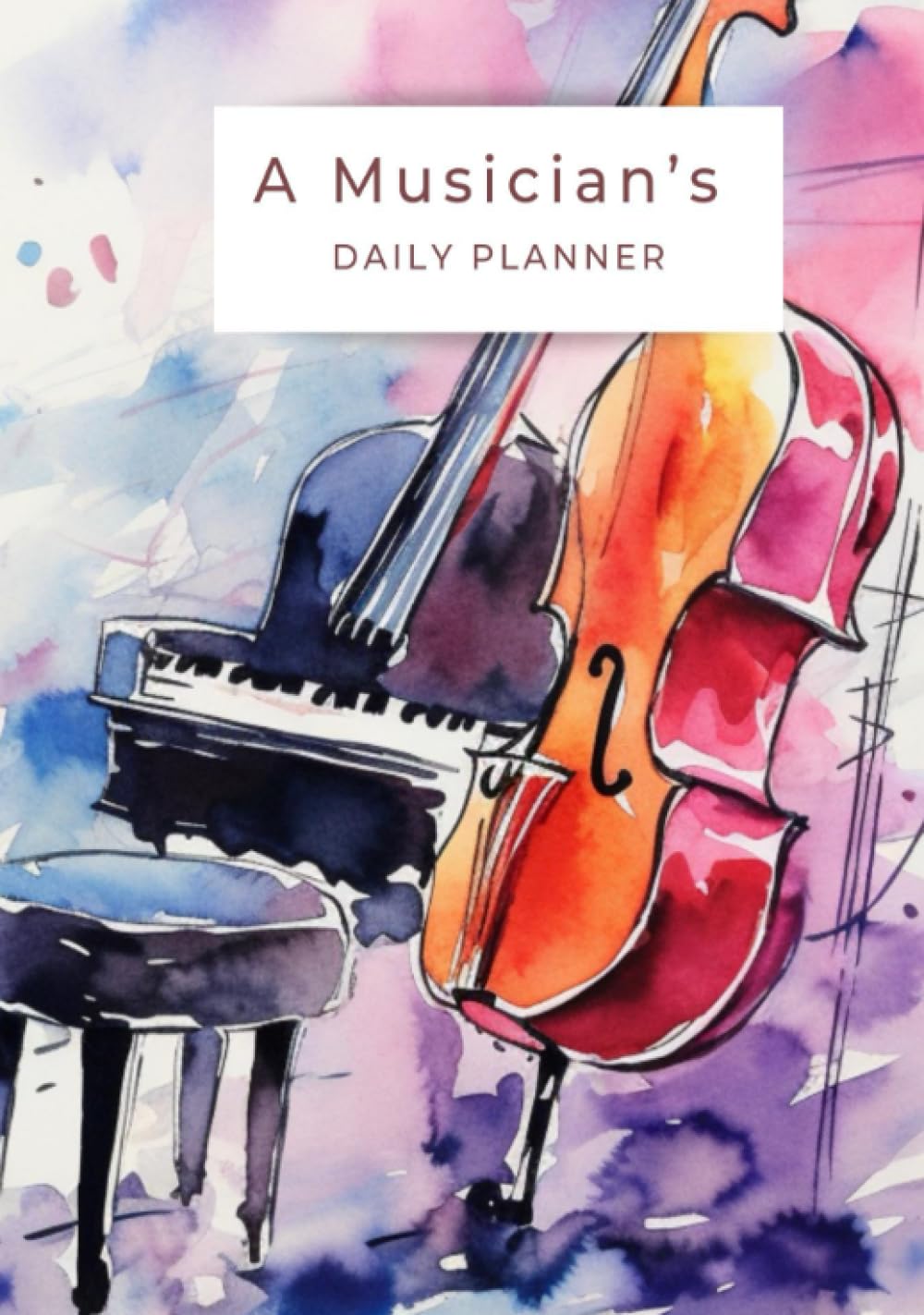 Planner pour musicien avec calendrier quotidien et pages de partition vierges