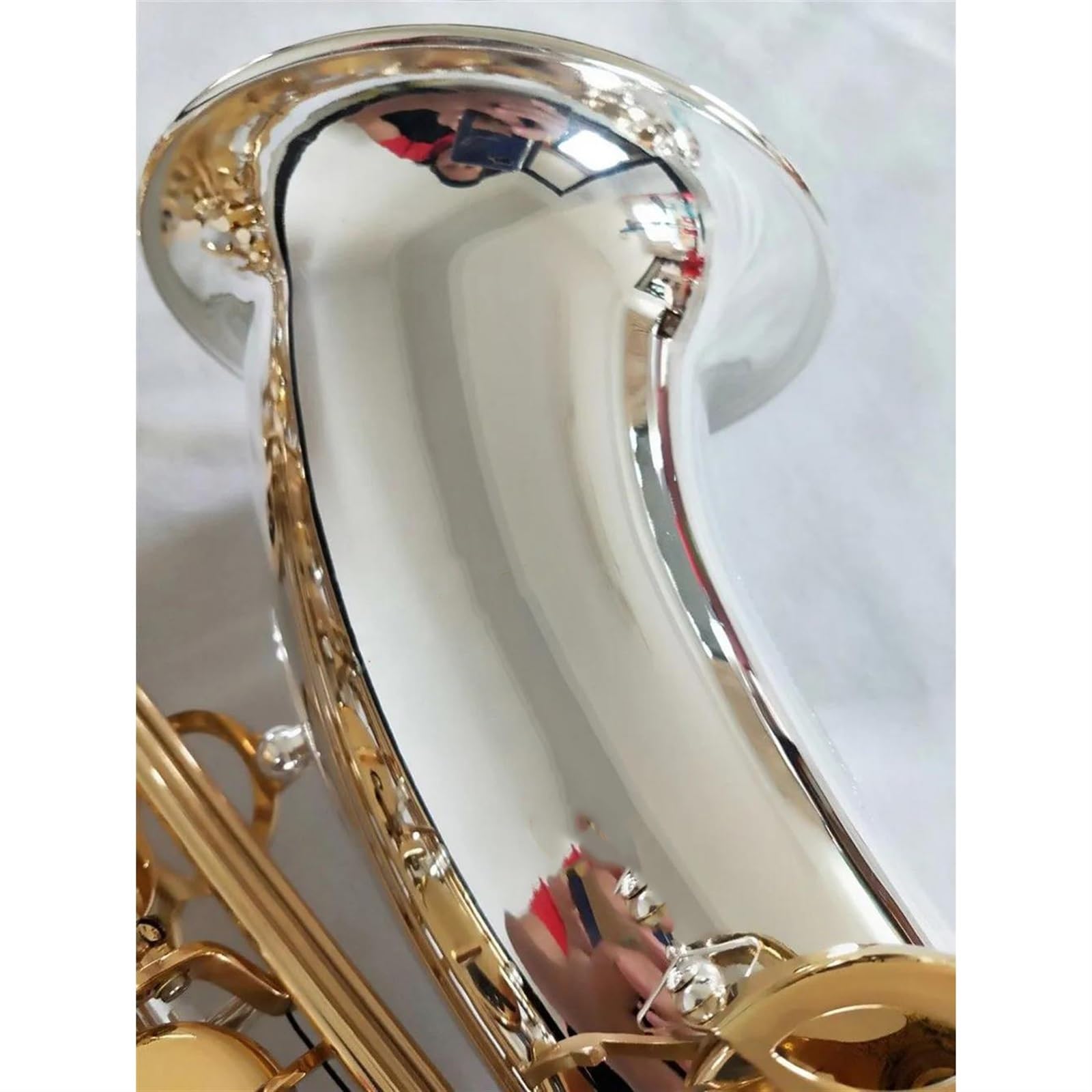 Sassofono Tenore Placcato In Argento Con Chiave In Oro Professionale Super Play Sax Con Custodia