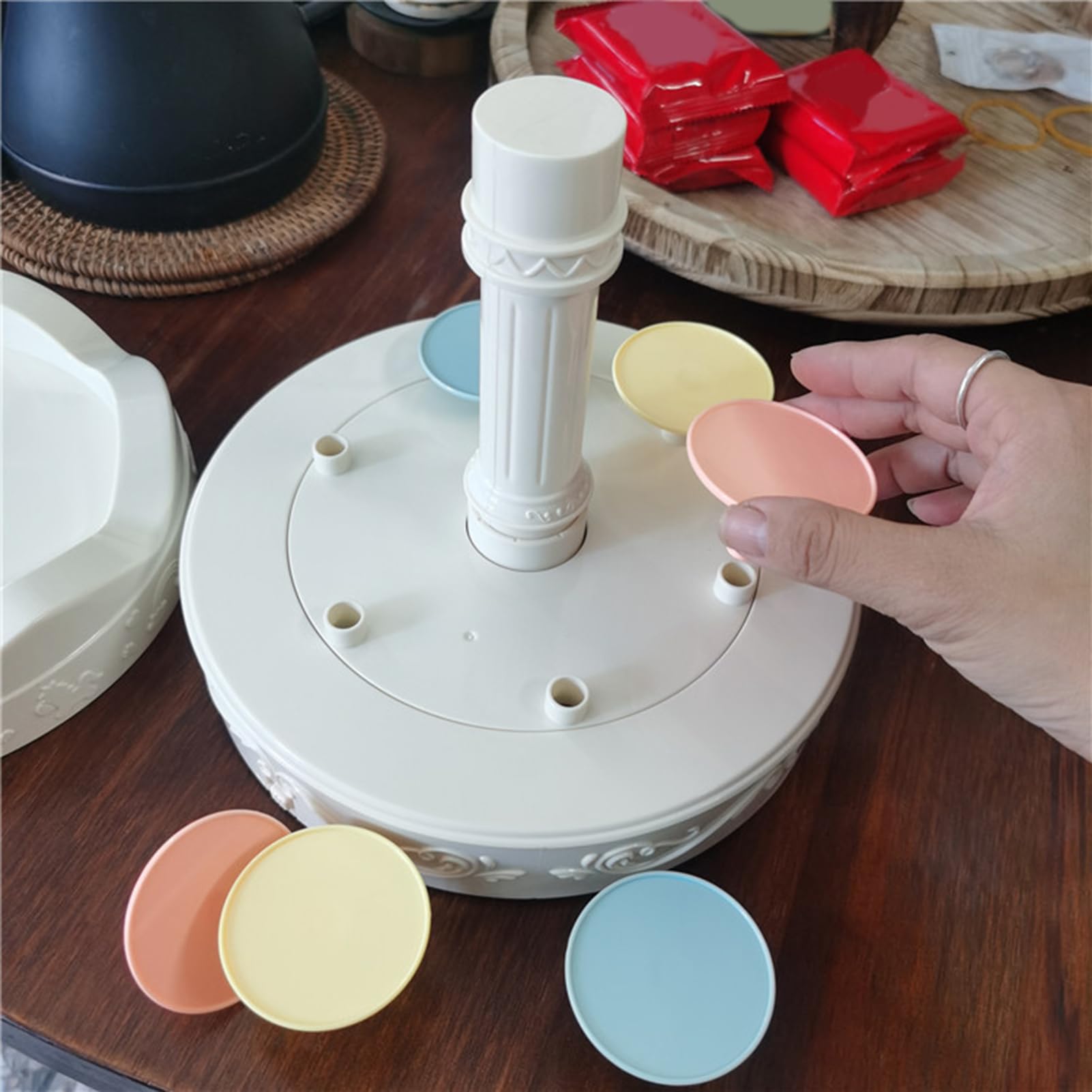 Soporte para Tartas de Estante Giratorio Automático Para Exhibición
