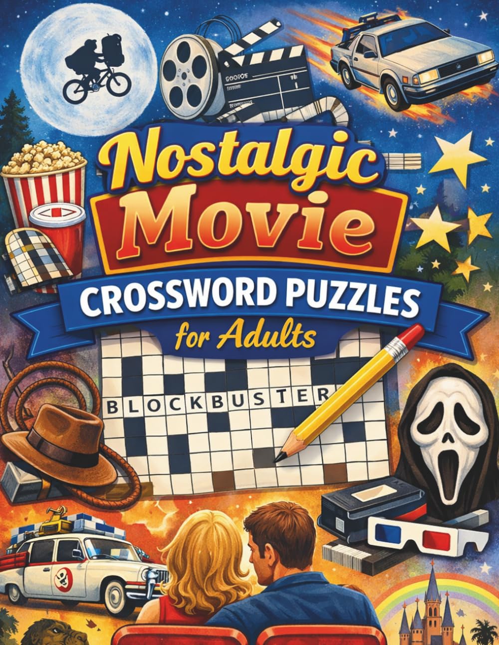 Nostalgic Movie Crossword Puzzles for Adults: Fun and Challenging Crosswords Inspired by Classic Cinema
