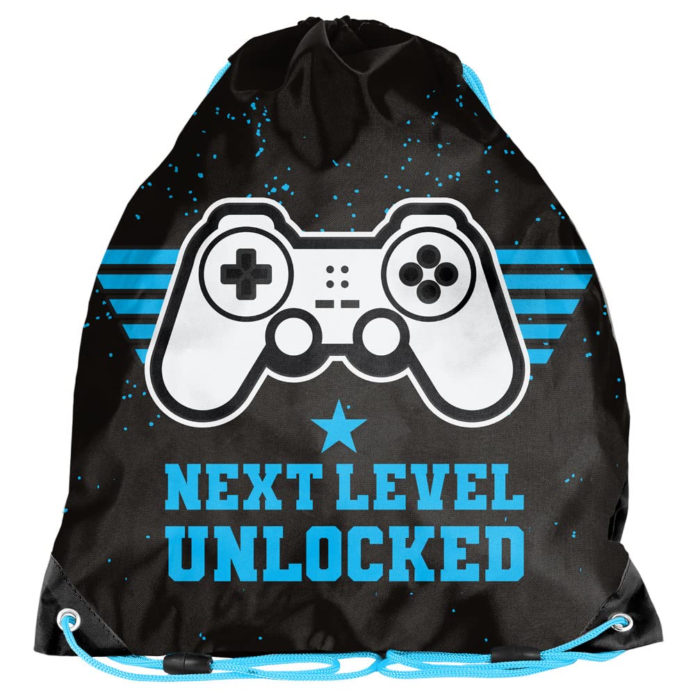 PASO Next Level Unisex Children's Drawstring Sports Bag 38 x 34 cm, Multicolored, 38 x 34 cm