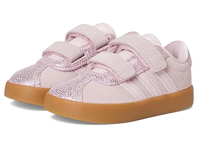 adidas Kids Vl Court 3.0 Shoes (Toddler) Kids Shoes Clear Pink/Clear Pink/Gum : 6.5 Toddler M, Leather/Rubber/Suede