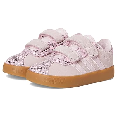 adidas Kids Vl Court 3.0 Shoes (Toddler) Kids Shoes Clear Pink/Clear Pink/Gum