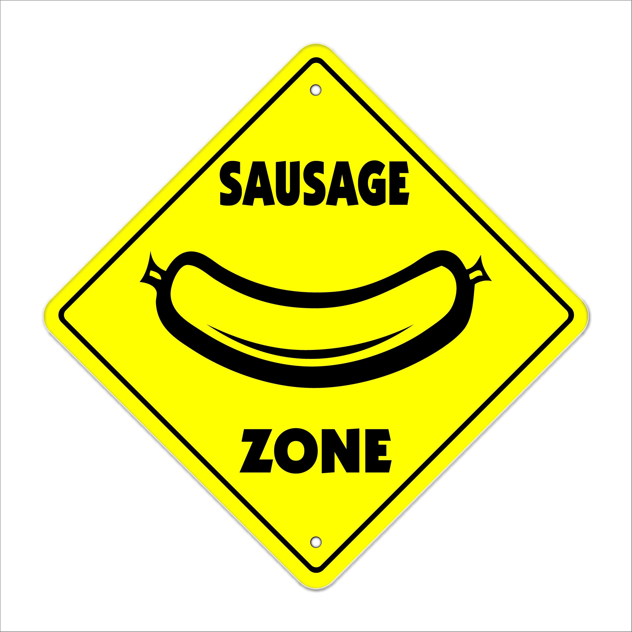 Sausage Crossing Sign Zone Xing