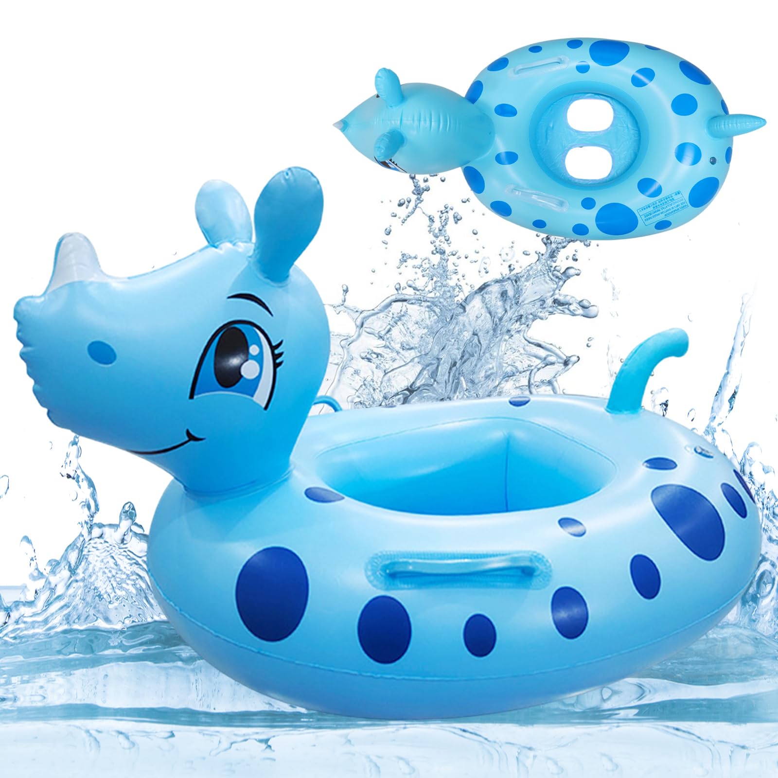 Mecctuck Bouée de natation gonflable pour bébé - Siège de natation pour bébé - Jouet d'aide à la natation - Jouet de plage - Bouée de natation pour bébé de 6 mois