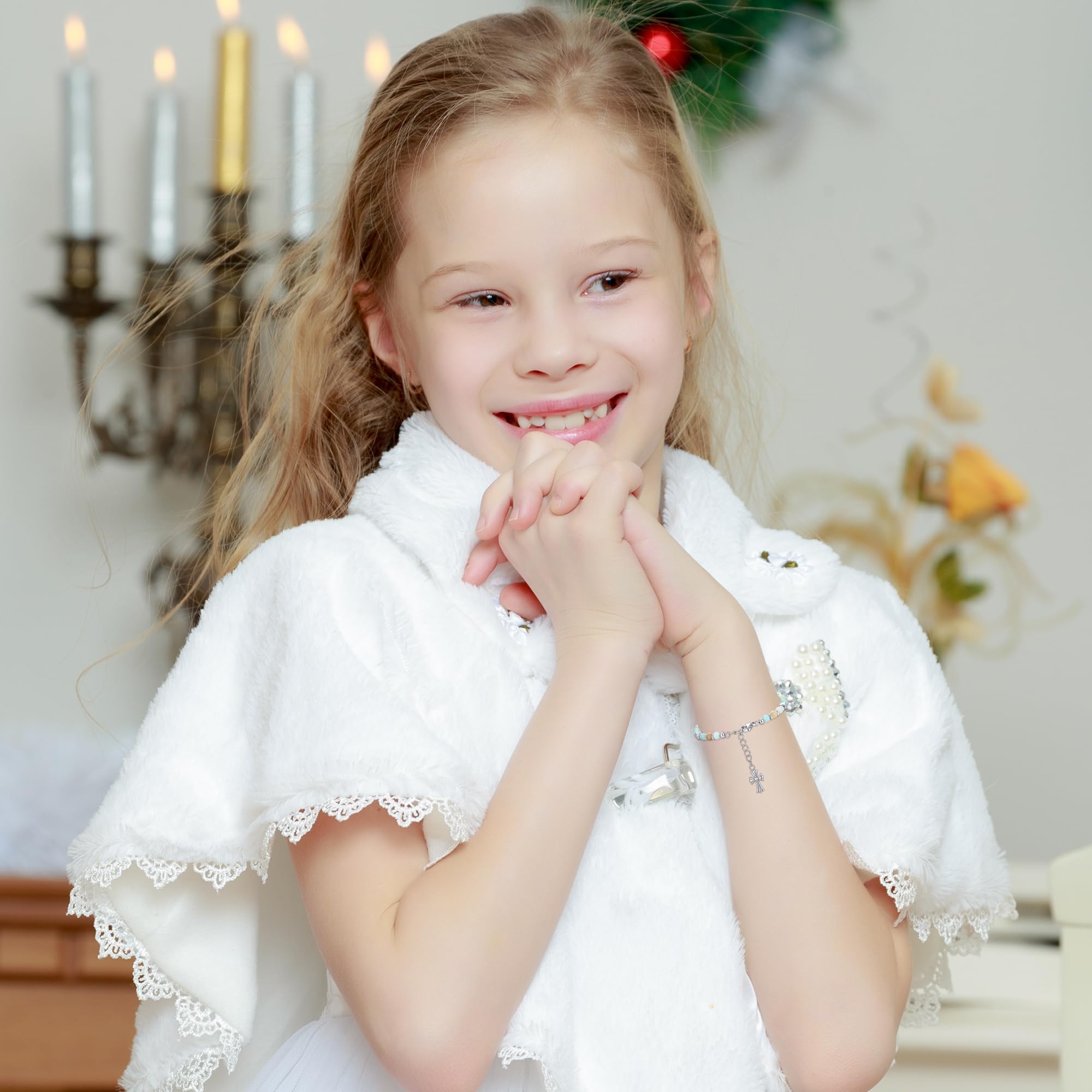 TONY & SANDY Christian Gifts for Women, Religious Cross Bracelet Faith Jewelry, Confirmation Baptism Christmas Birthday Gifts for Women, Unique Gifts for Teens Girls Kids Adults