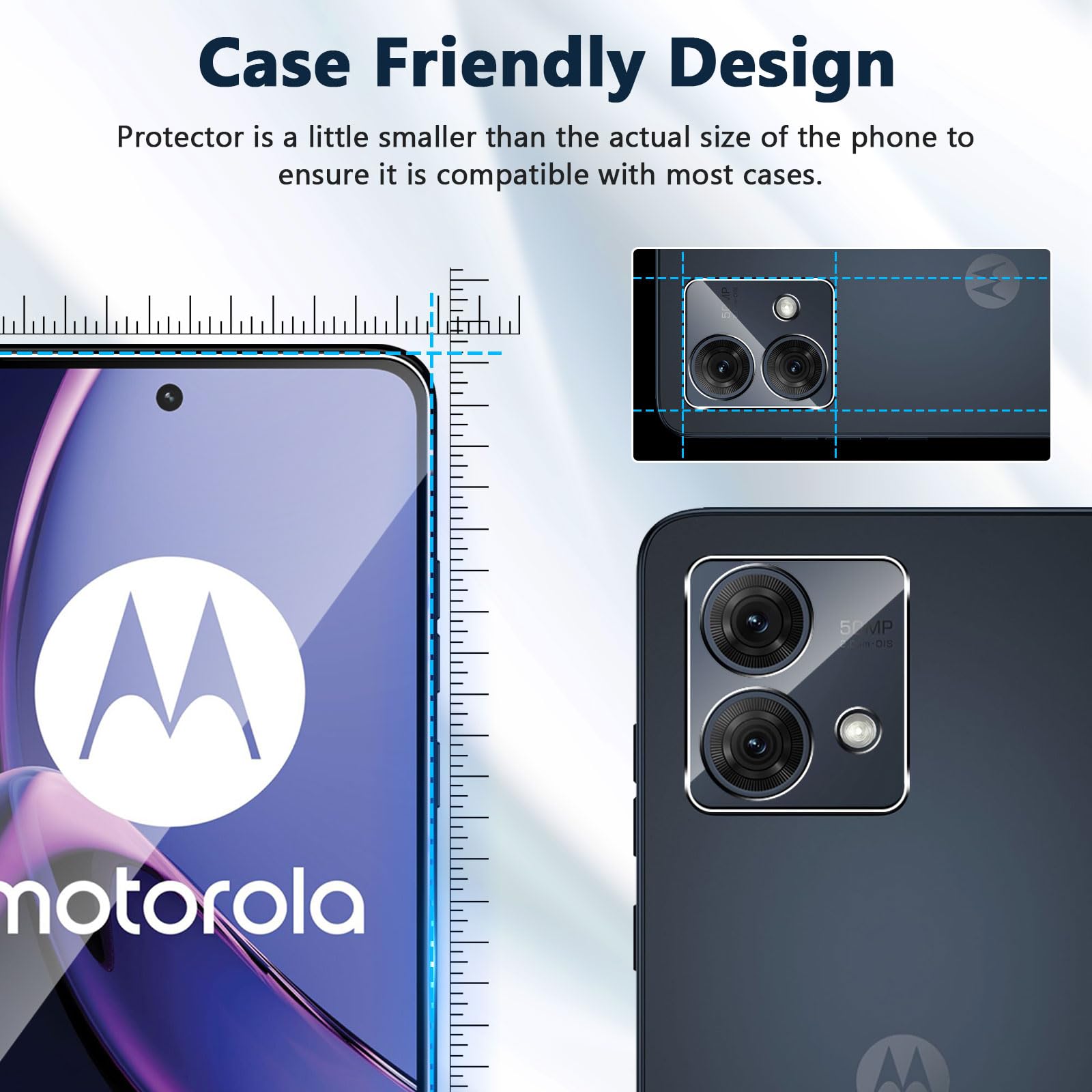 BMPNLSZ Verre Trempé Protecteur D'écran pour Motorola Moto G85 [2 pièces], sans Bulles, Anti Rayures, Anti-Empreinte [ 6,67 Pouces, 9H Dureté, ] Protecteur D'écran HD Film Protecteur